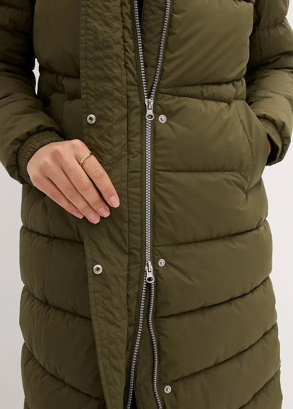Doudoune longue à capuche, bonprix