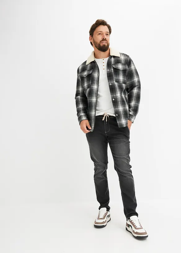 Jean jogger à taille élastiquée Regular, fuselé, bonprix