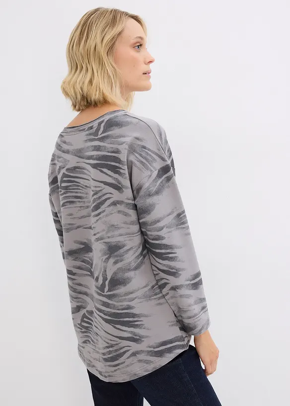 T-shirt manches longues en coton extensible, bonprix