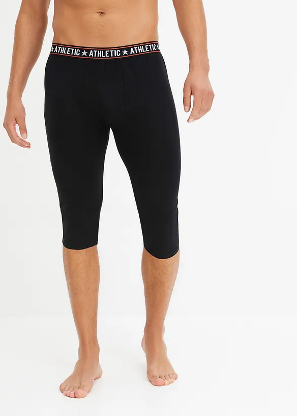 Lot de 2 pantalons sous-vêtements coton longueur 3/4, bonprix