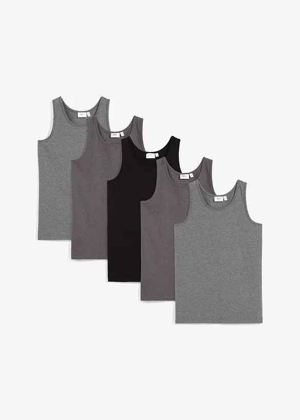 Unterhemd mit weicher Baumwolle (5er Pack), bonprix
