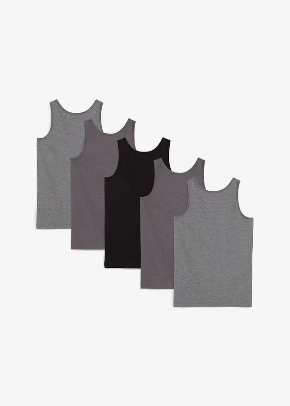 Unterhemd mit weicher Baumwolle (5er Pack), bonprix