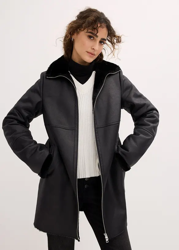 Lammfellimitat-Jacke, bonprix