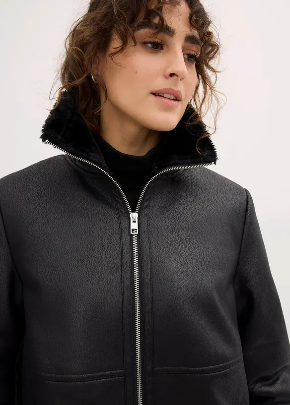 Lammfellimitat-Jacke, bonprix