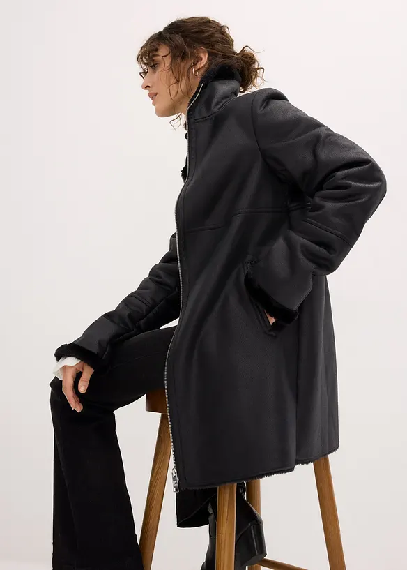Lammfellimitat-Jacke, bonprix