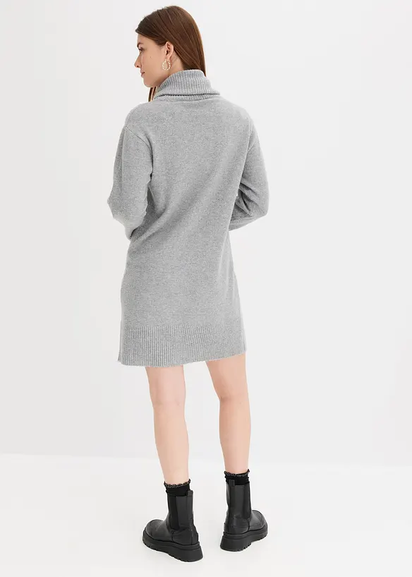 Robe en maille à col roulé, bonprix