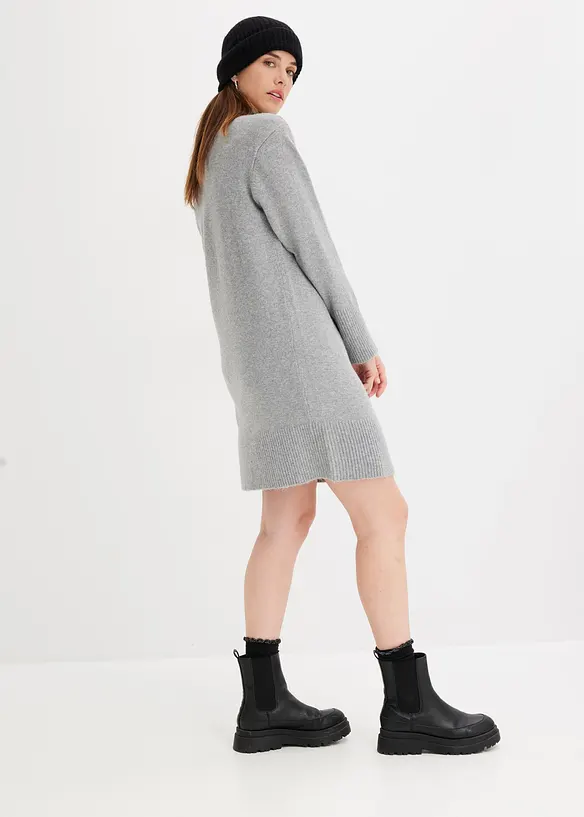 Robe en maille à col roulé, bonprix