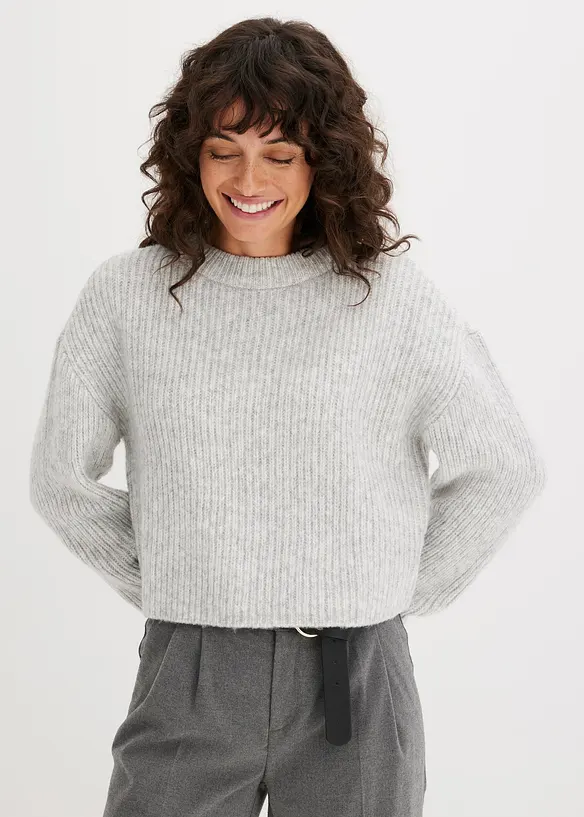 Pull en grosse maille contenant de la laine, bonprix