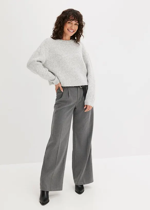Pull en grosse maille contenant de la laine, bonprix