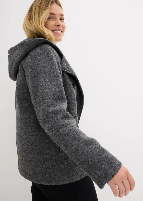 Caban en maille bouclette douce, bonprix