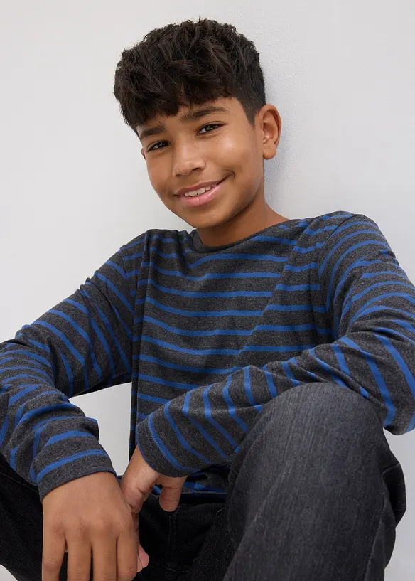 Langarmshirt aus reiner Bio-Baumwolle (2er Pack), bonprix