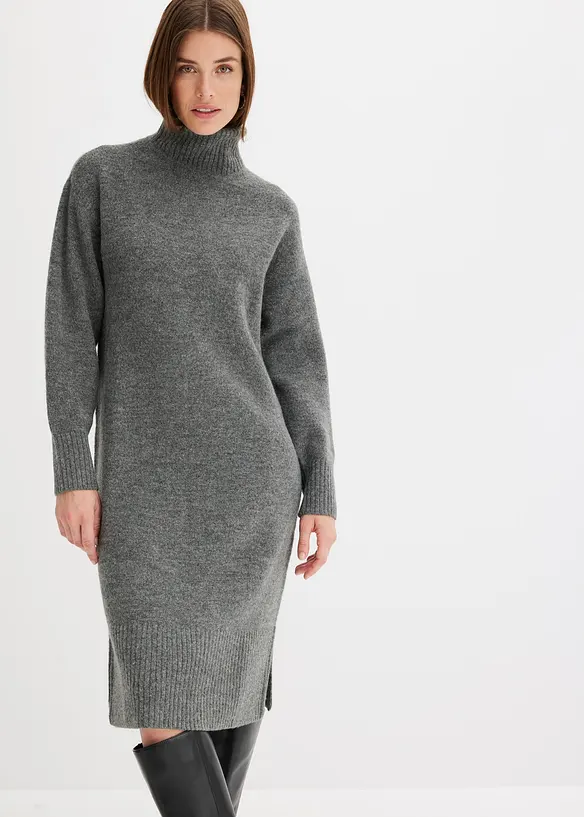 Robe pull fendue sur le côté, bonprix