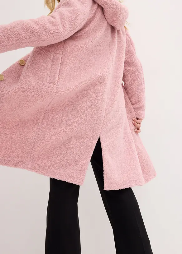 Teddymantel mit Kapuze und Taschen, bonprix