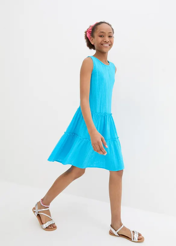 Midikleid aus luftigem Musselin, bonprix