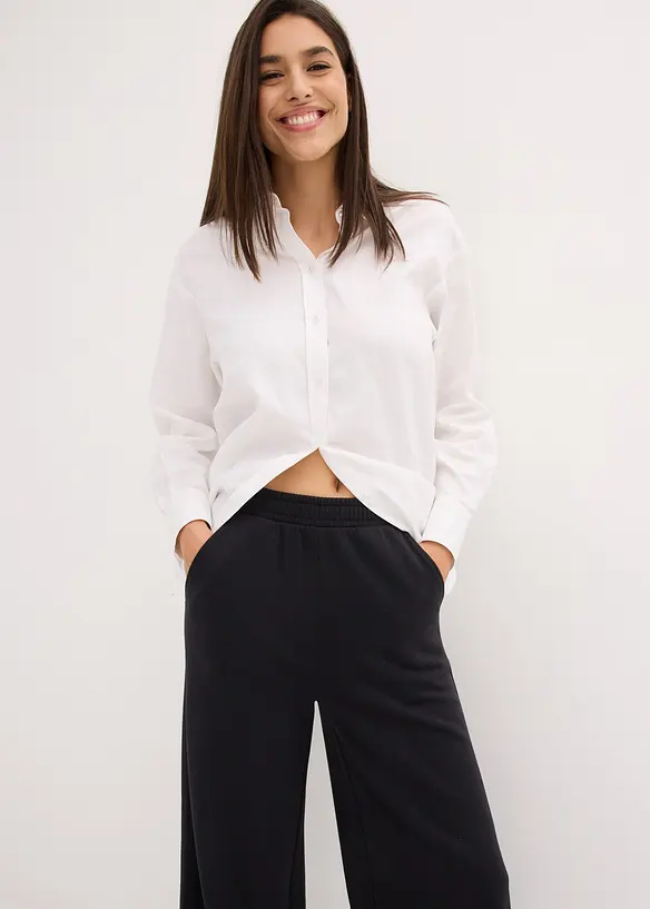 Pantalon en molleton de coton mélangé, bonprix