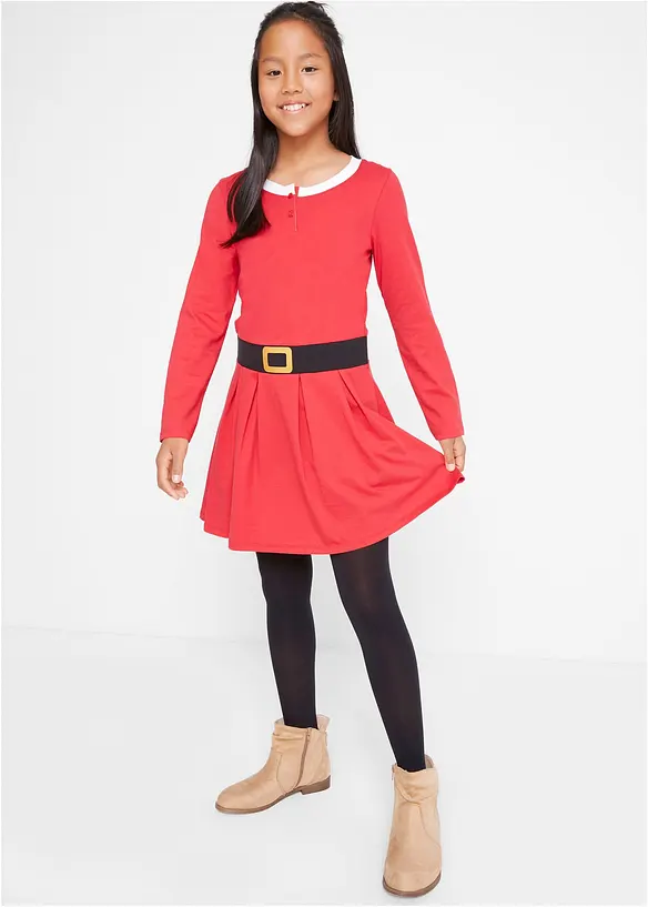 Robe de Noël fille en jersey, bonprix