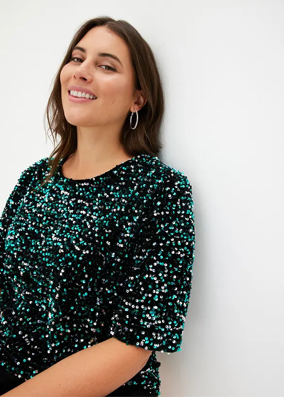 T-shirt à sequins, bonprix