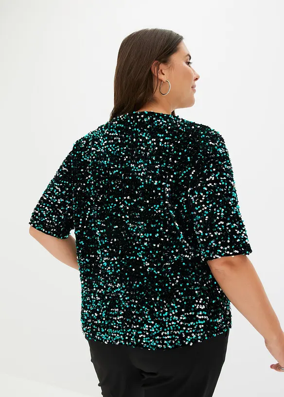 T-shirt à sequins, bonprix