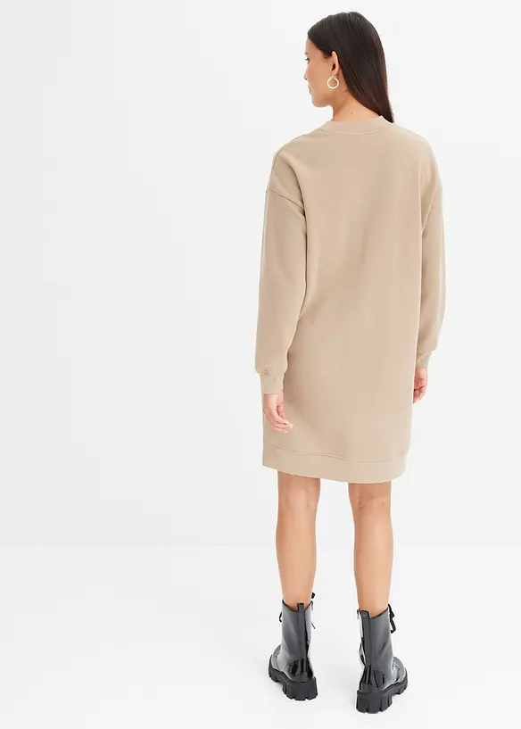 Robe sweat oversize en coton mélangé doux, bonprix