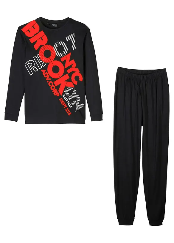 Pyjama aus reiner Bio-Baumwolle (2-tlg. Set), bonprix