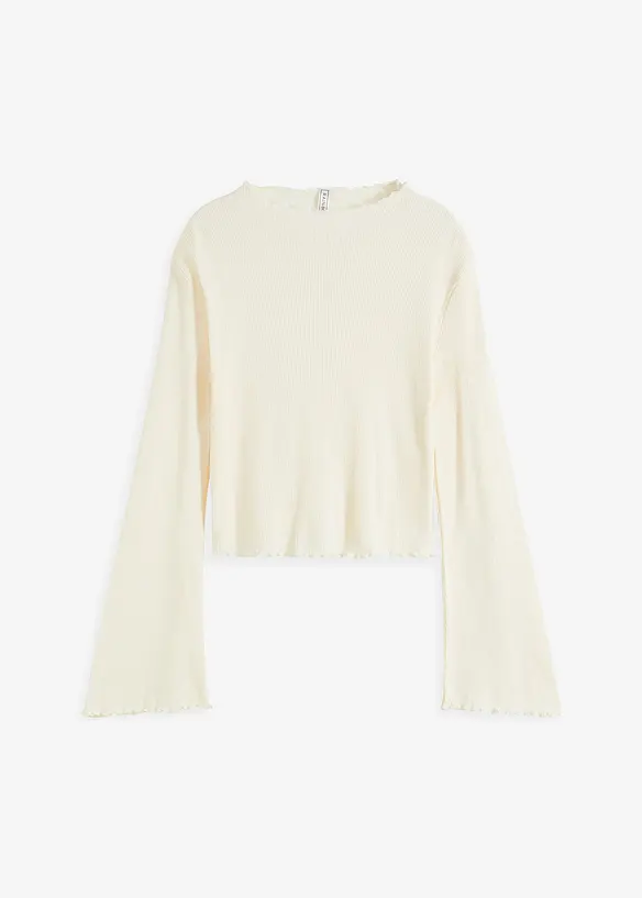 T-shirt côtelé en coton, bonprix