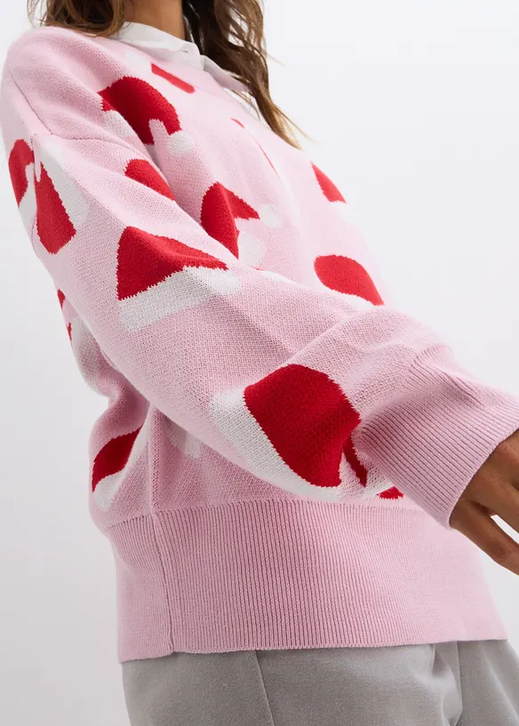 Feinstrickpullover mit Rundhals, oversized, bonprix