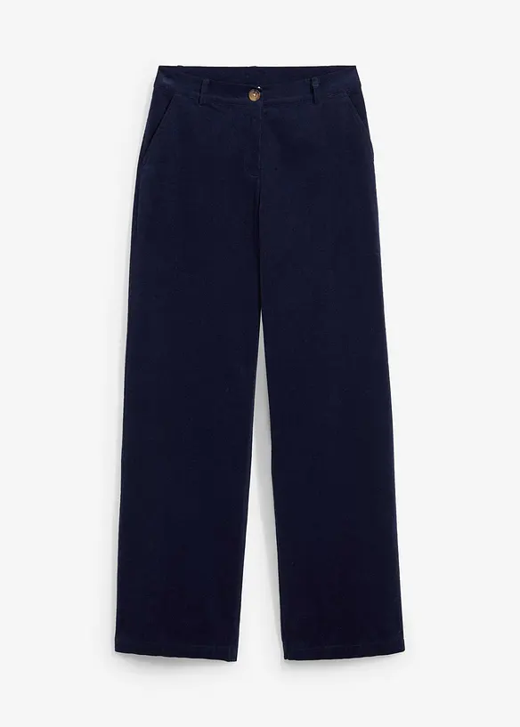 Pantalon en velours côtelé de coton stretch, bonprix