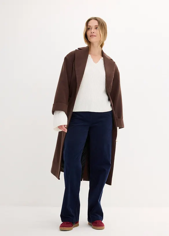 Pantalon en velours côtelé de coton stretch, bonprix