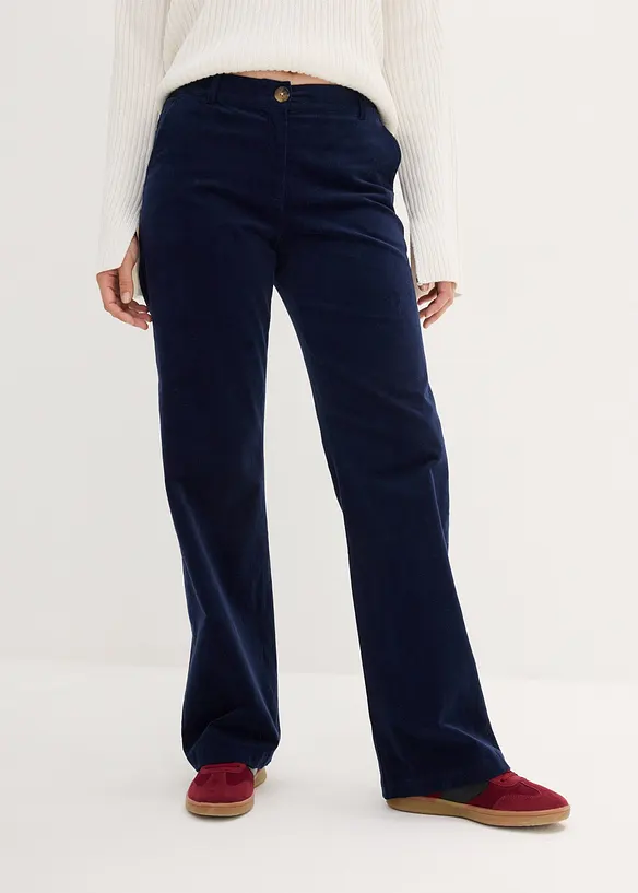 Pantalon en velours côtelé de coton stretch, bonprix
