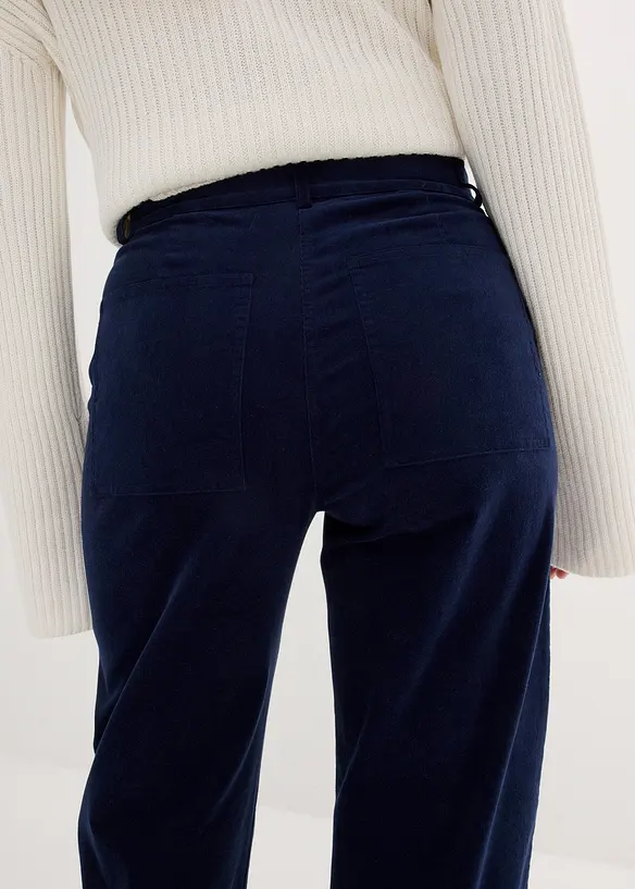 Pantalon en velours côtelé de coton stretch, bonprix