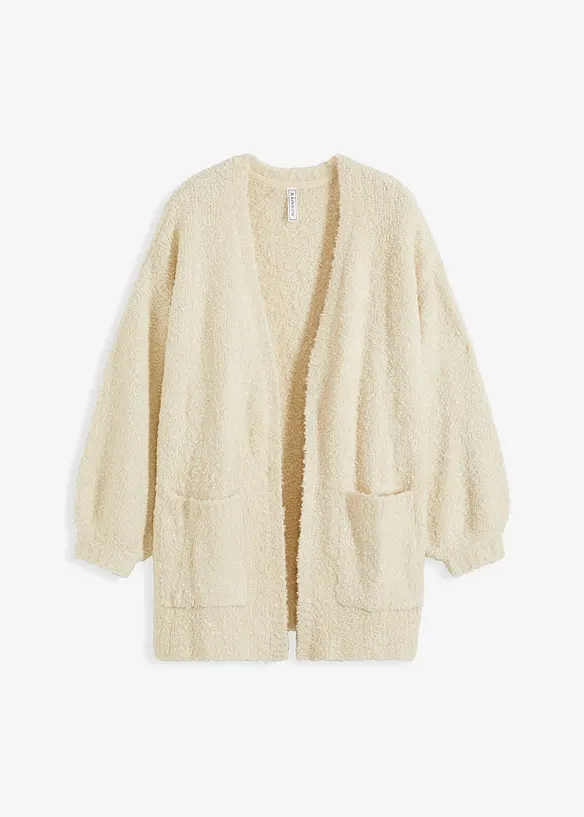 Oversize-Boucl&eacute;strickjacke, bonprix