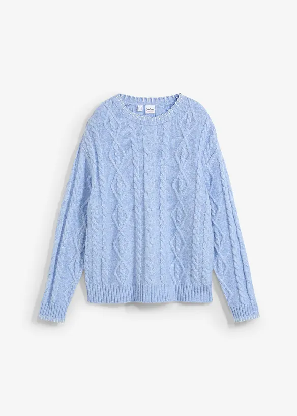Grobstrick-Pullover mit Zopfmuster, bonprix