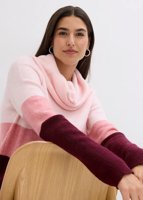 Pull col boule, bonprix