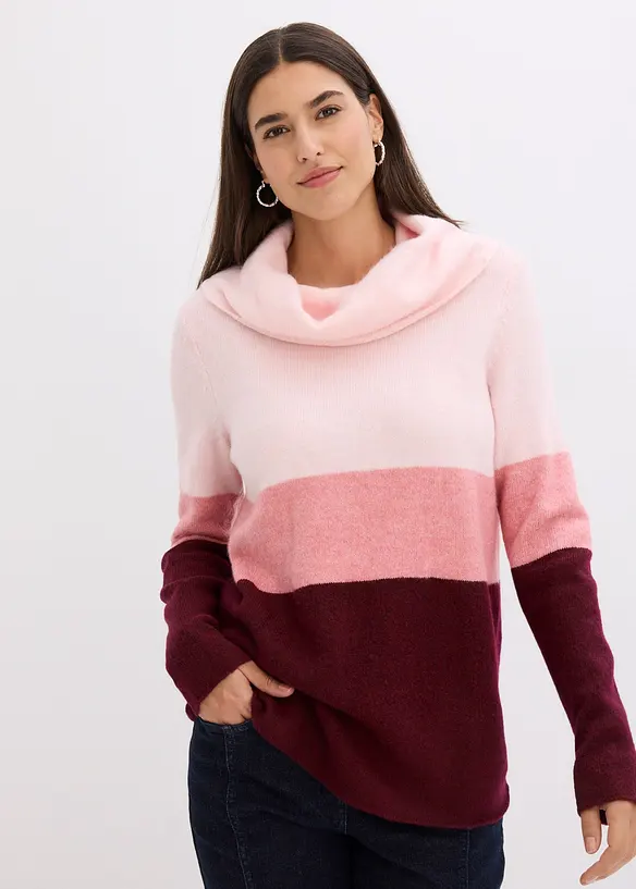 Pull col boule, bonprix