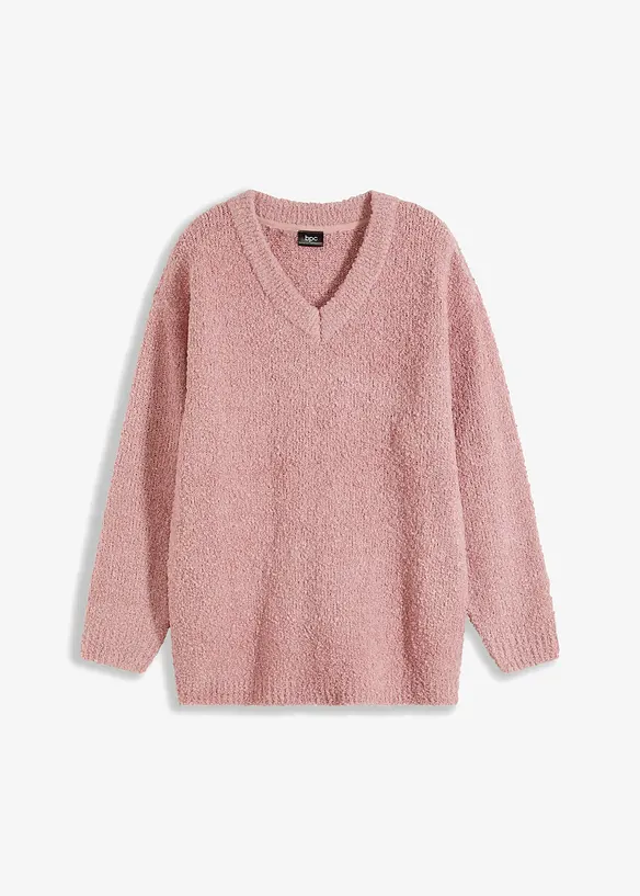 Grobstrick-Pullover mit V-Ausschnitt, bonprix