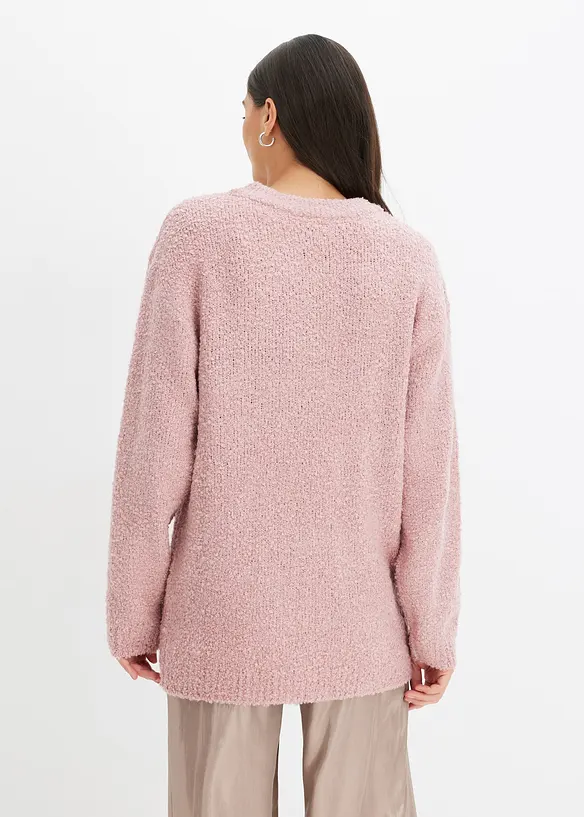 Grobstrick-Pullover mit V-Ausschnitt, bonprix