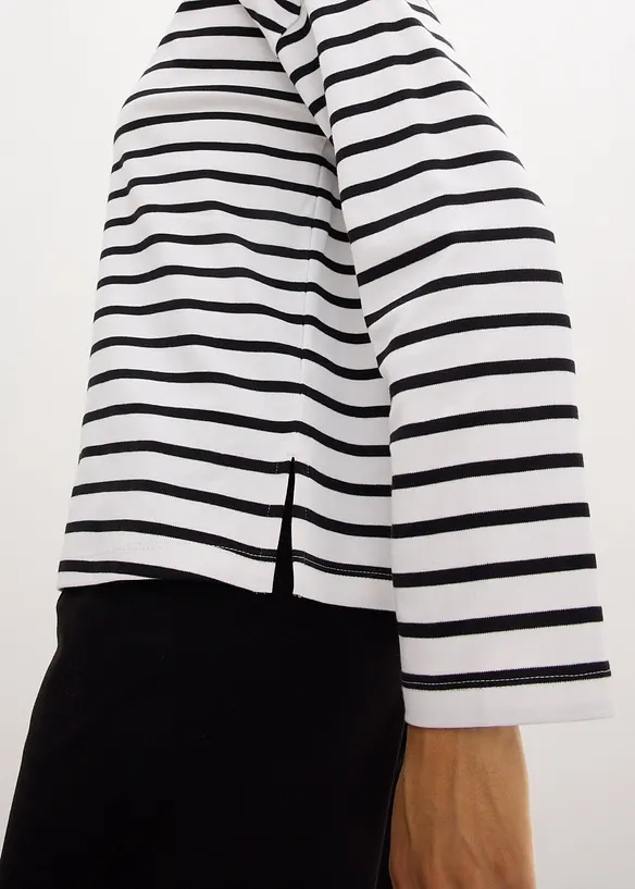 Langarmshirt aus reiner Bio-Baumwolle, (2er Pack), bonprix