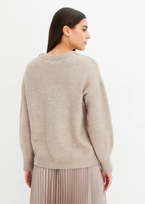 Boxy-Pullover mit Pailletten, bonprix