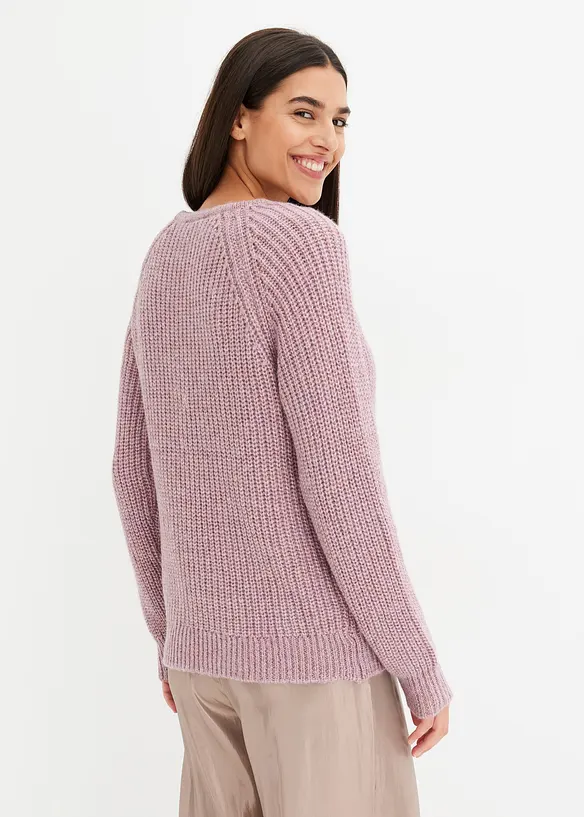 Grobstrickpullover mit Glanzgarn, bonprix