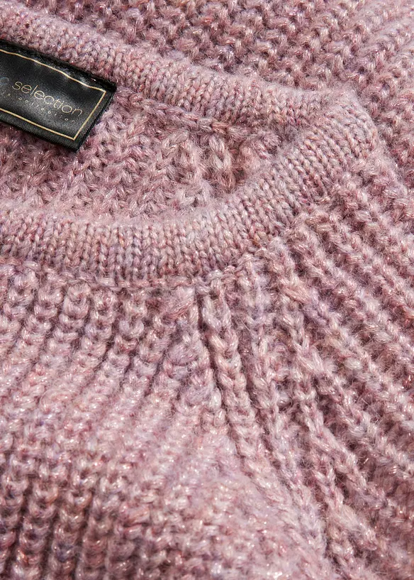 Grobstrickpullover mit Glanzgarn, bonprix