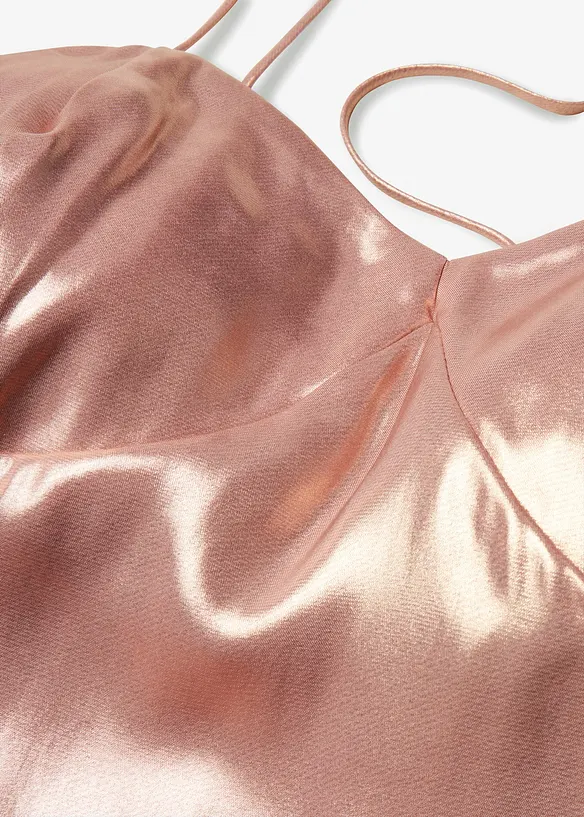 Robe à bretelles fines en satin, bonprix