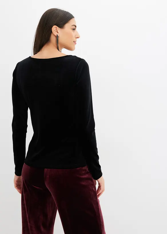 Shirt aus softem Samt, bonprix