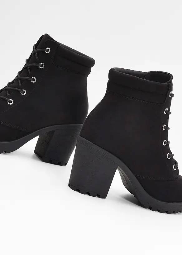 Schn&uuml;rboots mit Blockabsatz, bonprix