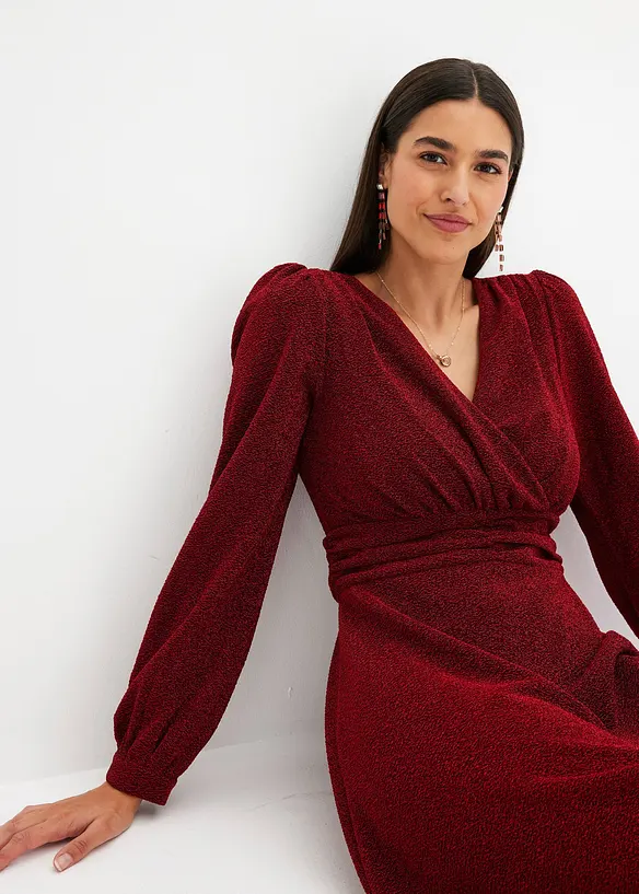 Robe courte en matière brillante, bonprix