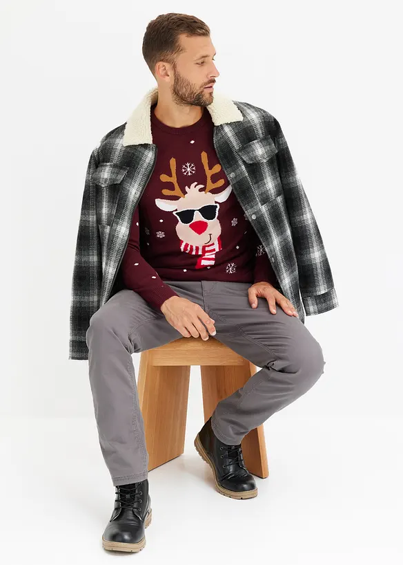 Pull avec motif de Noël, bonprix