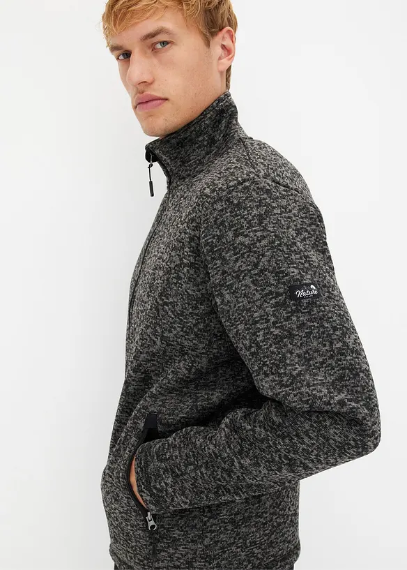 Strick-Fleecejacke mit Teddyfutter, bonprix