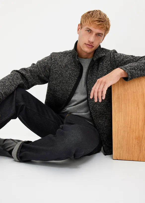 Strick-Fleecejacke mit Teddyfutter, bonprix