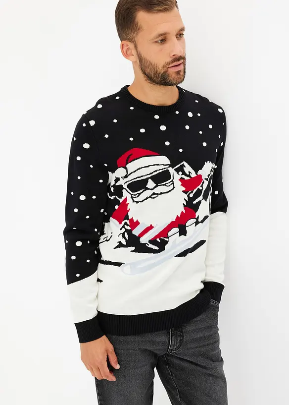 Pull de Noël en coton mélangé, bonprix