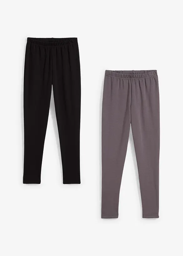 Thermo Funktionsleggings mit Kuschelfleece Futter (2er Pack), bonprix