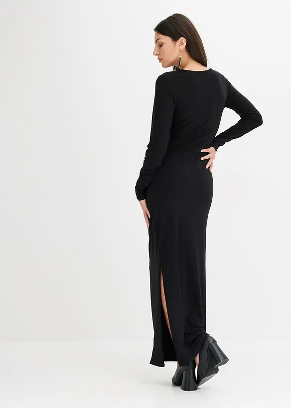 Robe longue avec découpes et fronces, bonprix